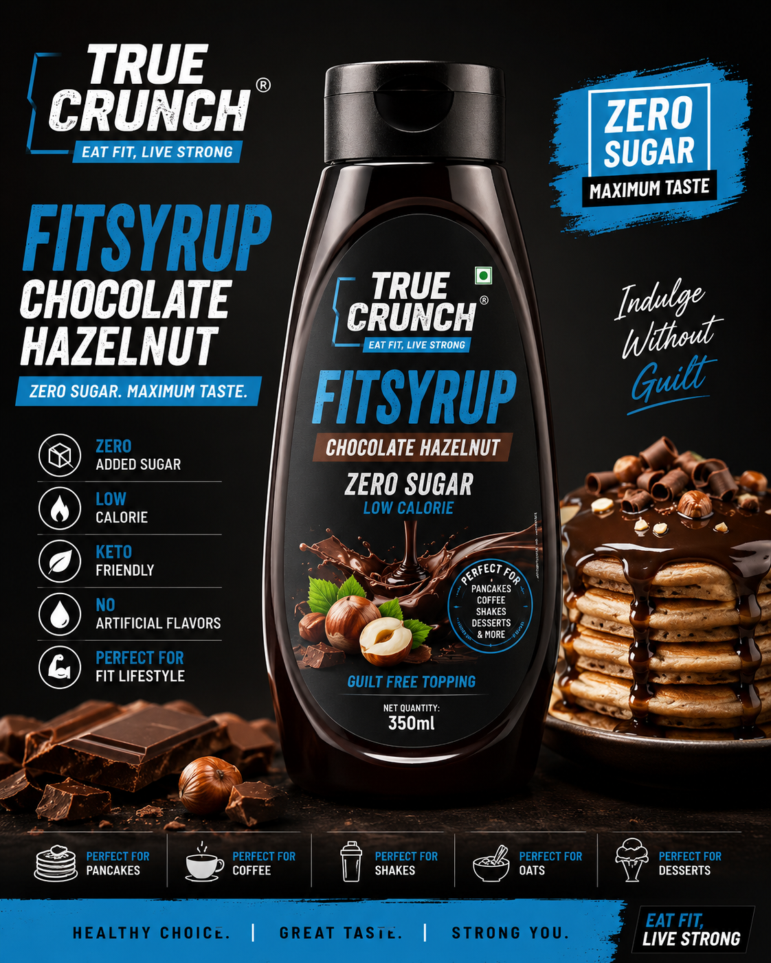 TRUE CRUNCH FITSYRUP – Chocolate Hazelnut